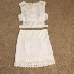Bebe Lace top and bottom